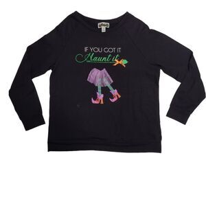 PUMPKINS & POTIONS black long sleeve witch if you've got it haunt‎ it t-shirt M